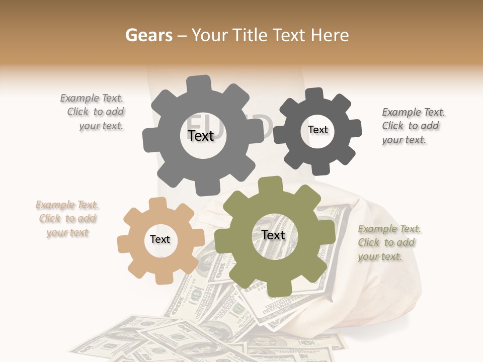 Institutional Closeup Currency PowerPoint Template