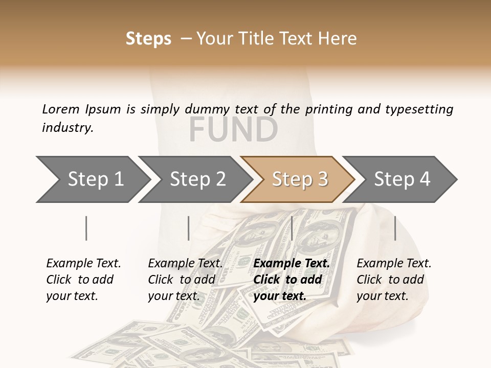 Institutional Closeup Currency PowerPoint Template