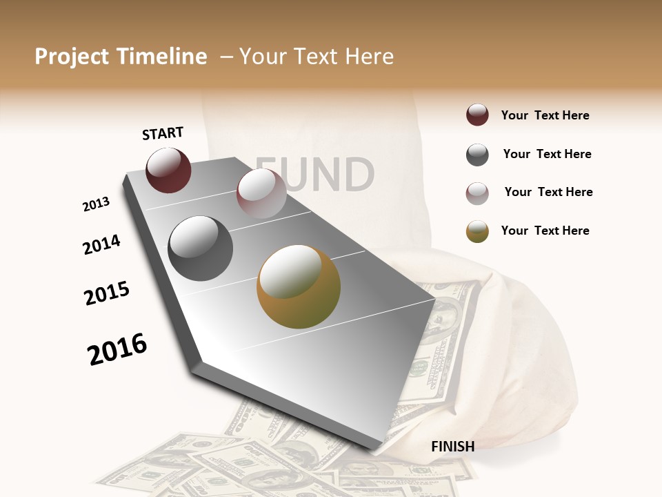 Institutional Closeup Currency PowerPoint Template