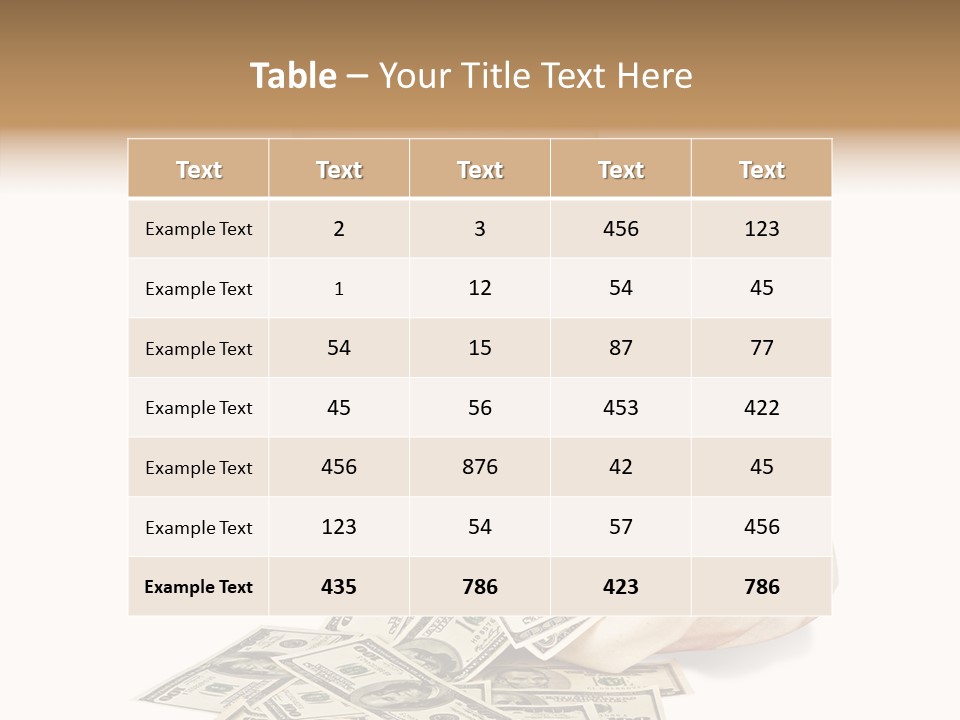 Institutional Closeup Currency PowerPoint Template