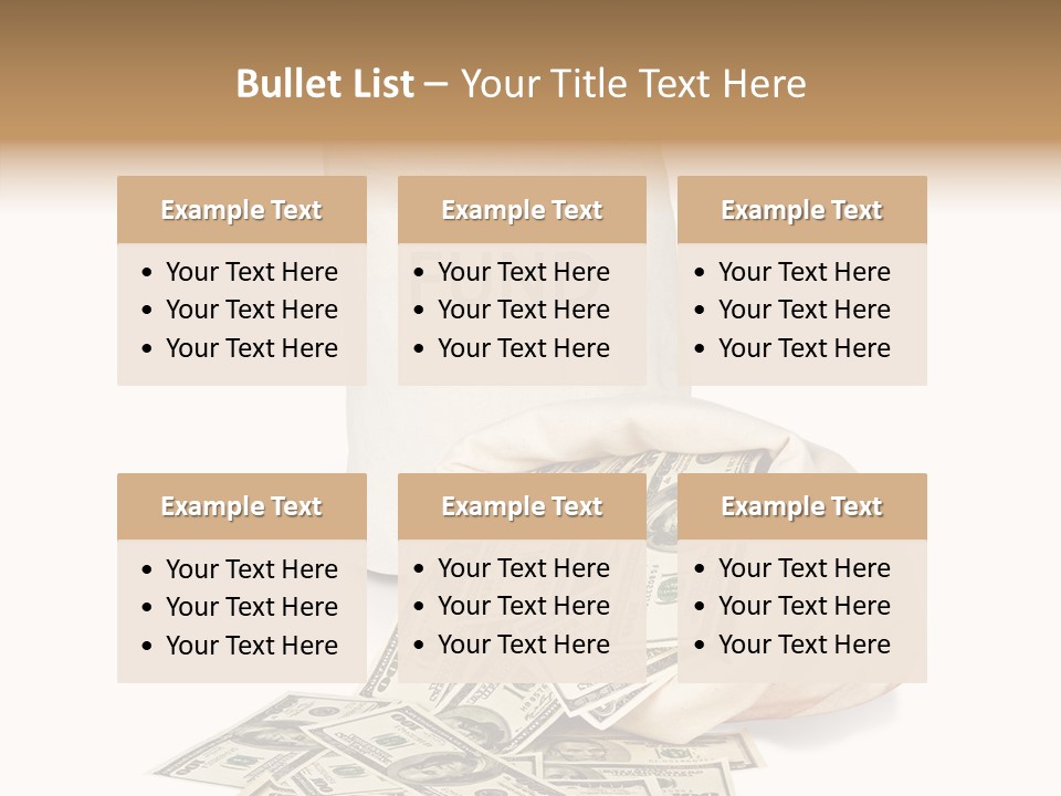 Institutional Closeup Currency PowerPoint Template