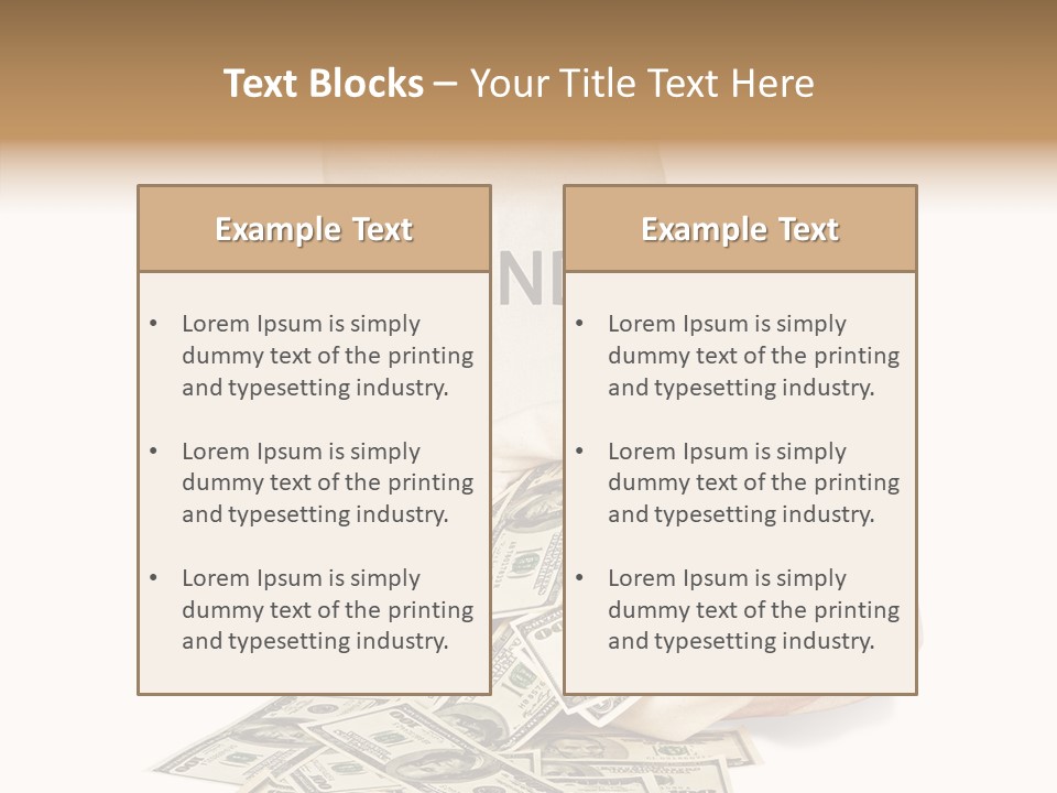 Institutional Closeup Currency PowerPoint Template