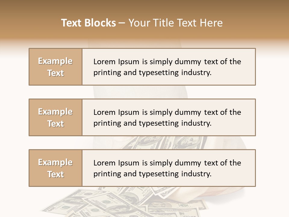 Institutional Closeup Currency PowerPoint Template