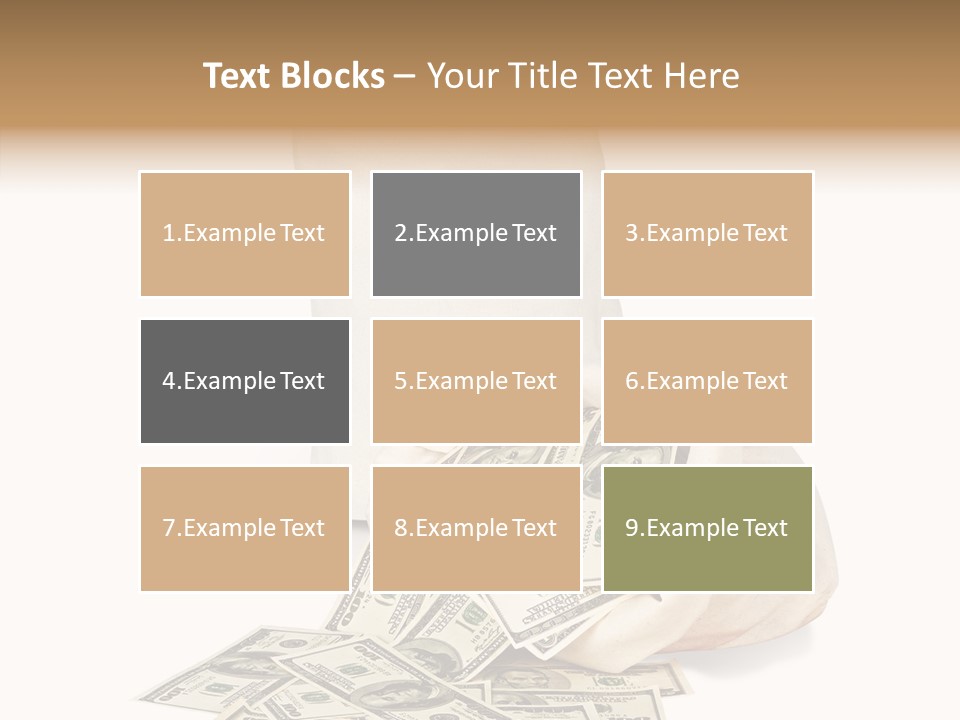 Institutional Closeup Currency PowerPoint Template