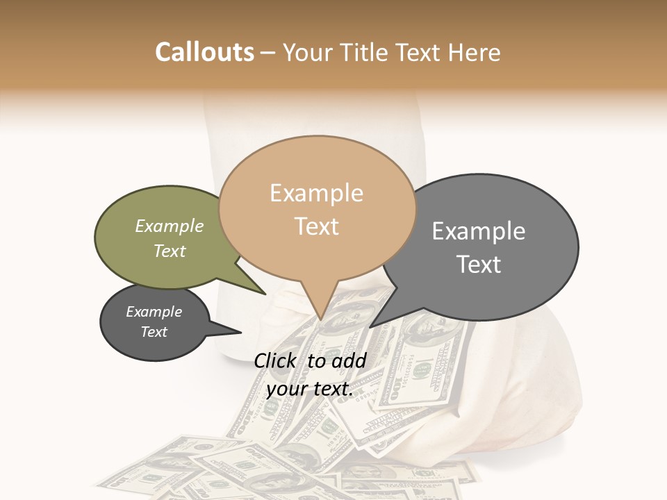 Institutional Closeup Currency PowerPoint Template