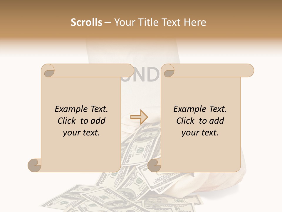 Institutional Closeup Currency PowerPoint Template