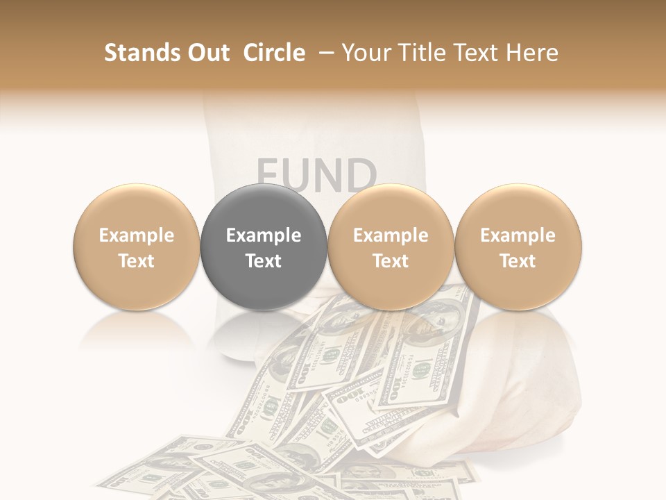 Institutional Closeup Currency PowerPoint Template