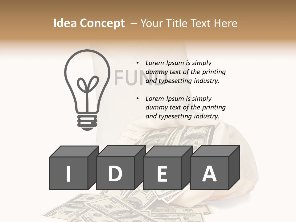Institutional Closeup Currency PowerPoint Template