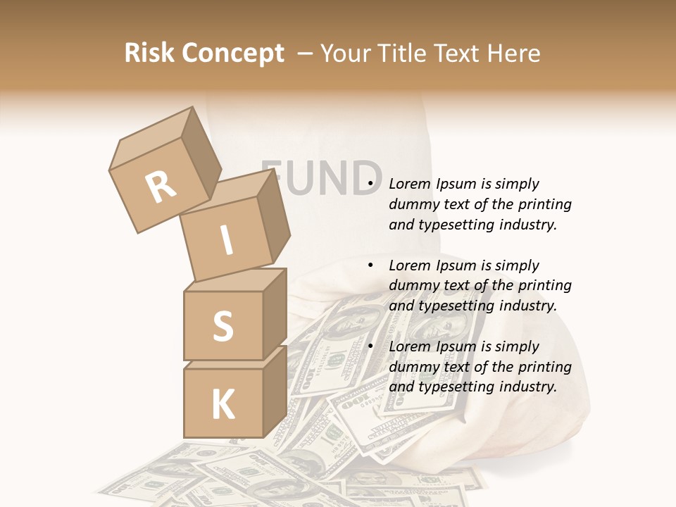Institutional Closeup Currency PowerPoint Template