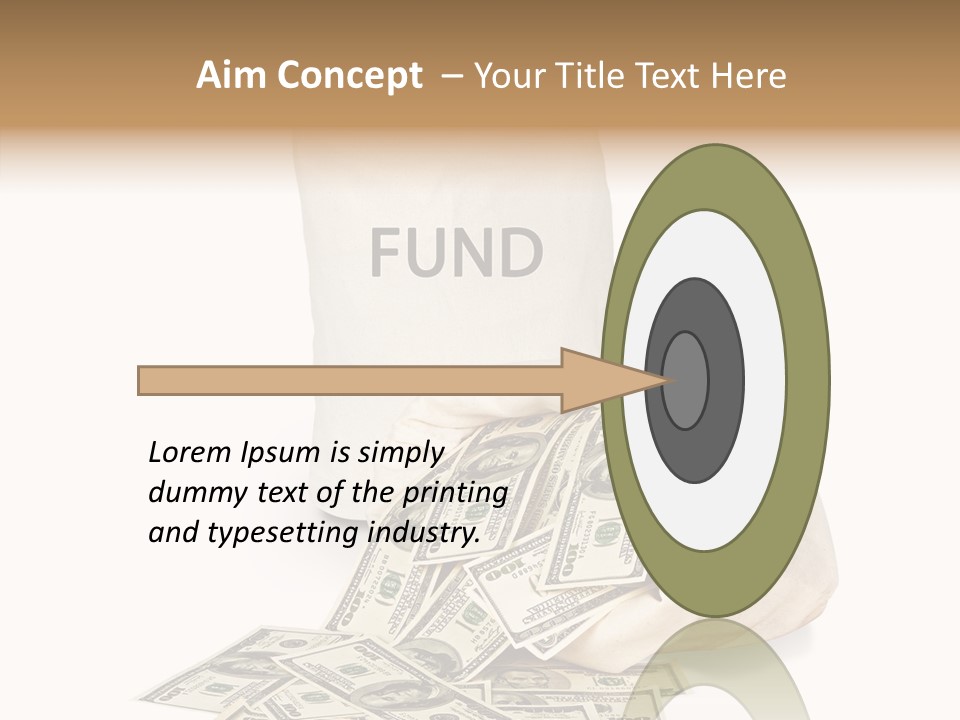 Institutional Closeup Currency PowerPoint Template