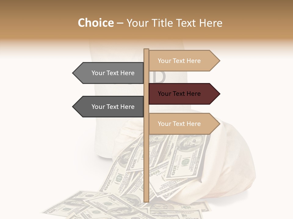 Institutional Closeup Currency PowerPoint Template