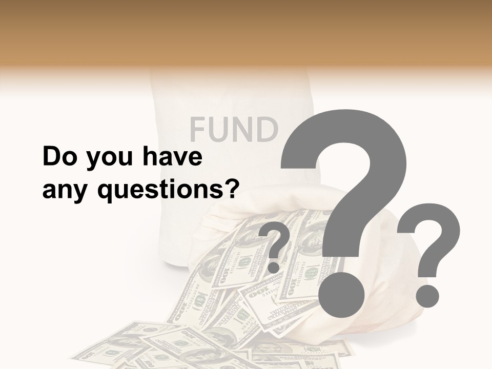 Institutional Closeup Currency PowerPoint Template