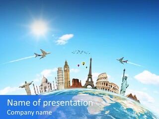 Continent Boeing International PowerPoint Template