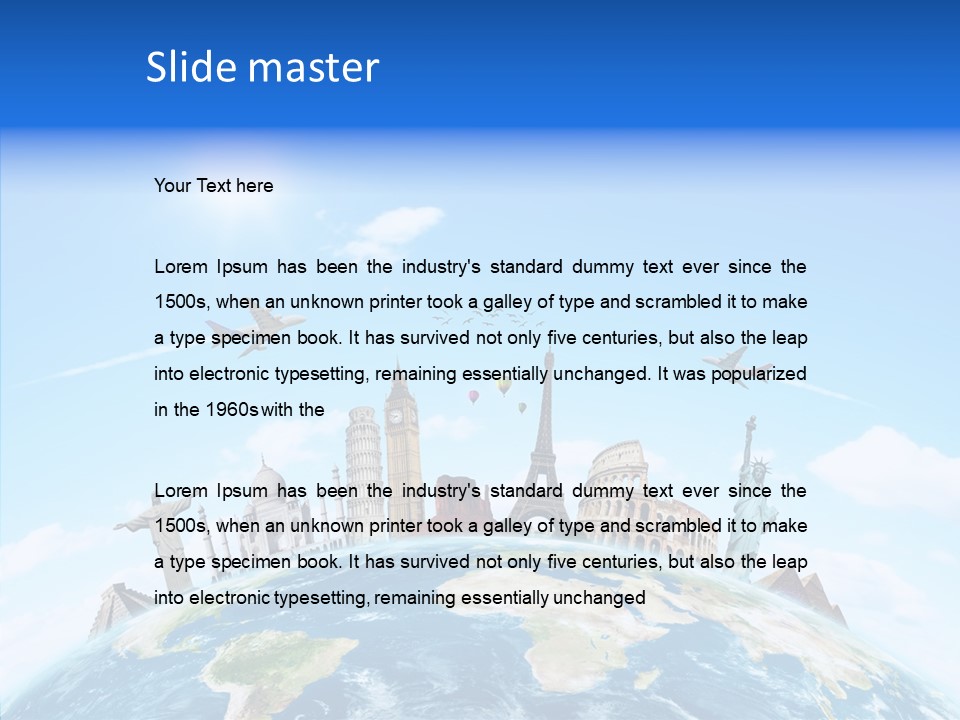 Continent Boeing International PowerPoint Template