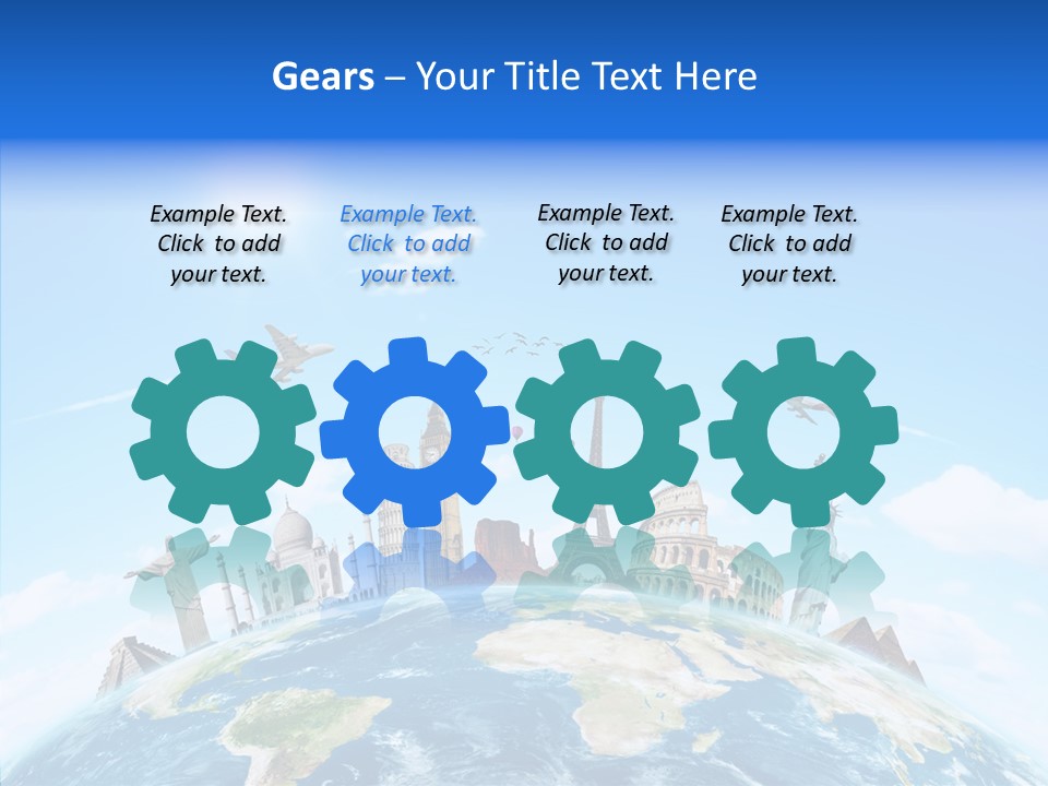 Continent Boeing International PowerPoint Template