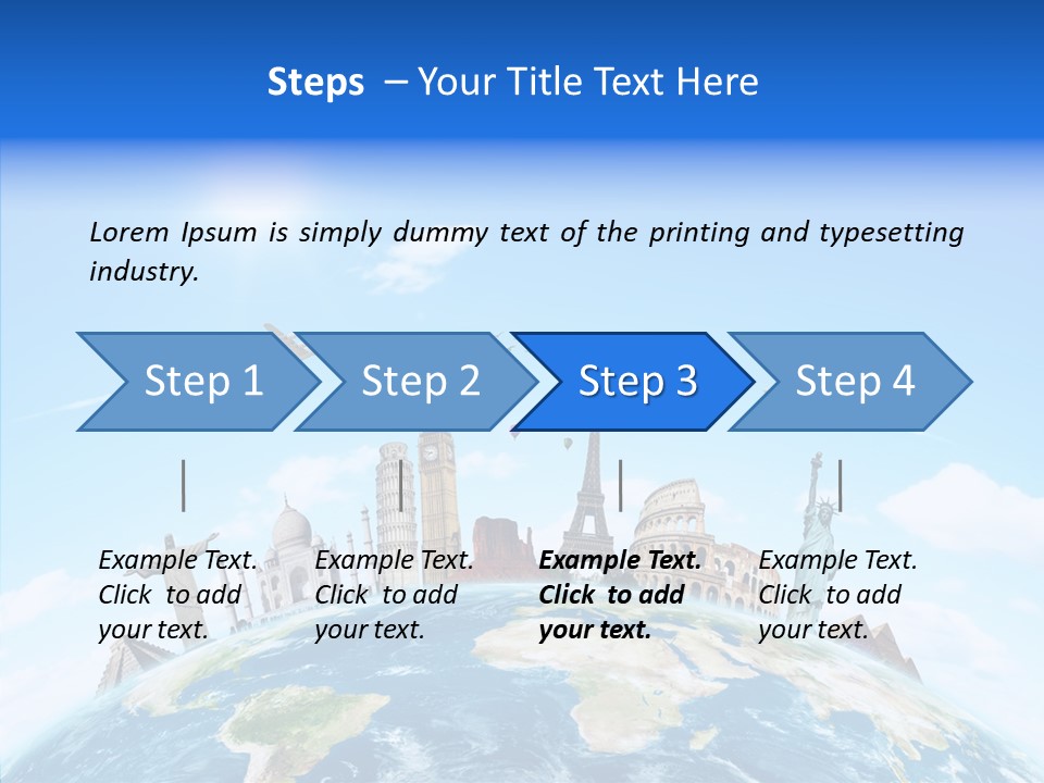 Continent Boeing International PowerPoint Template