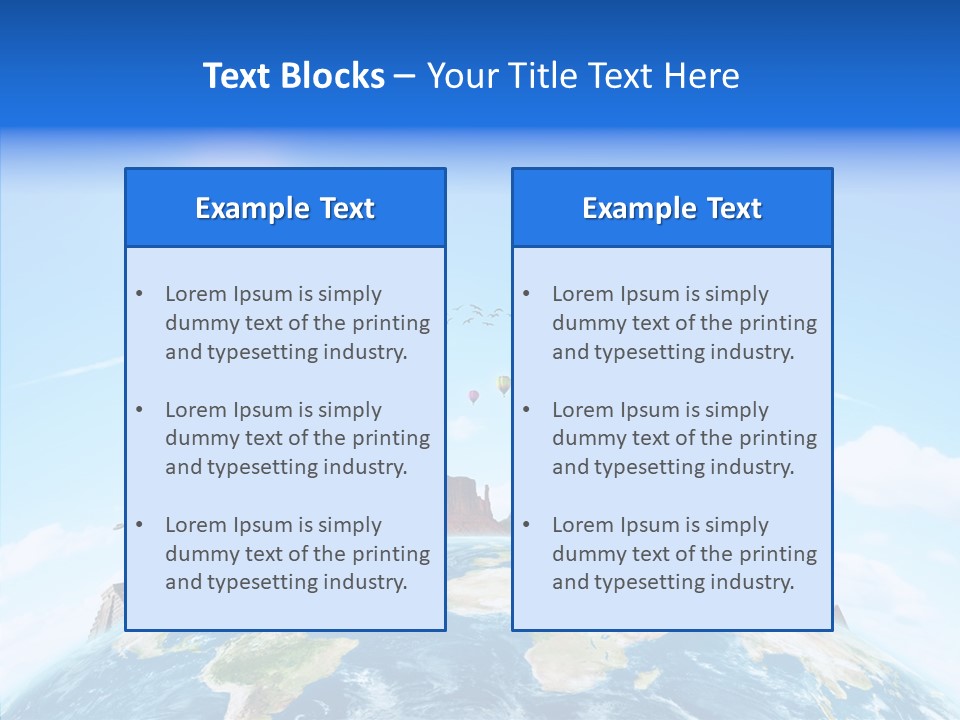 Continent Boeing International PowerPoint Template