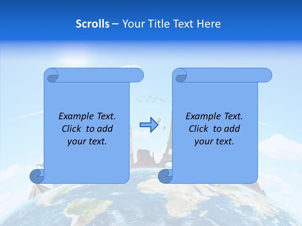 Continent Boeing International PowerPoint Template