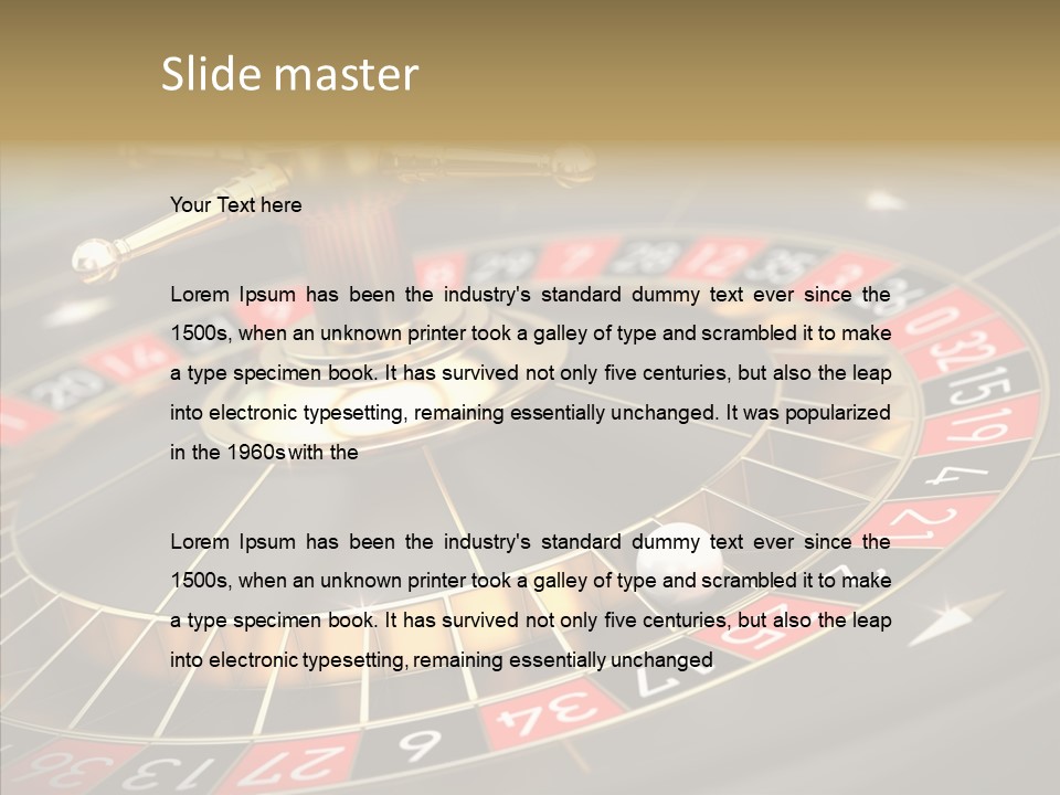 Vegas Machine Bet PowerPoint Template