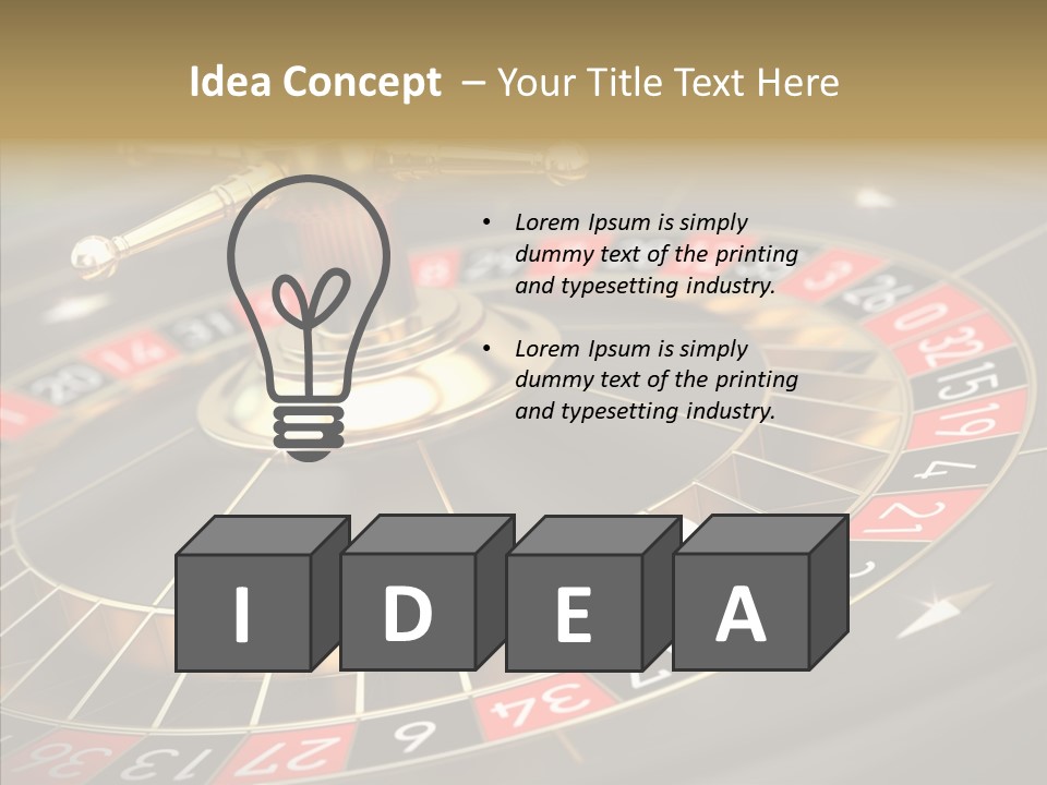 Vegas Machine Bet PowerPoint Template