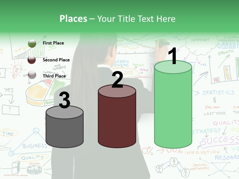 Vision White Phone PowerPoint Template