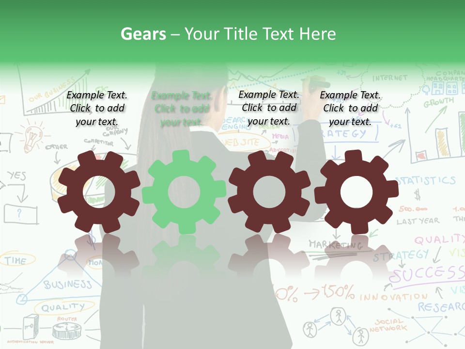 Vision White Phone PowerPoint Template