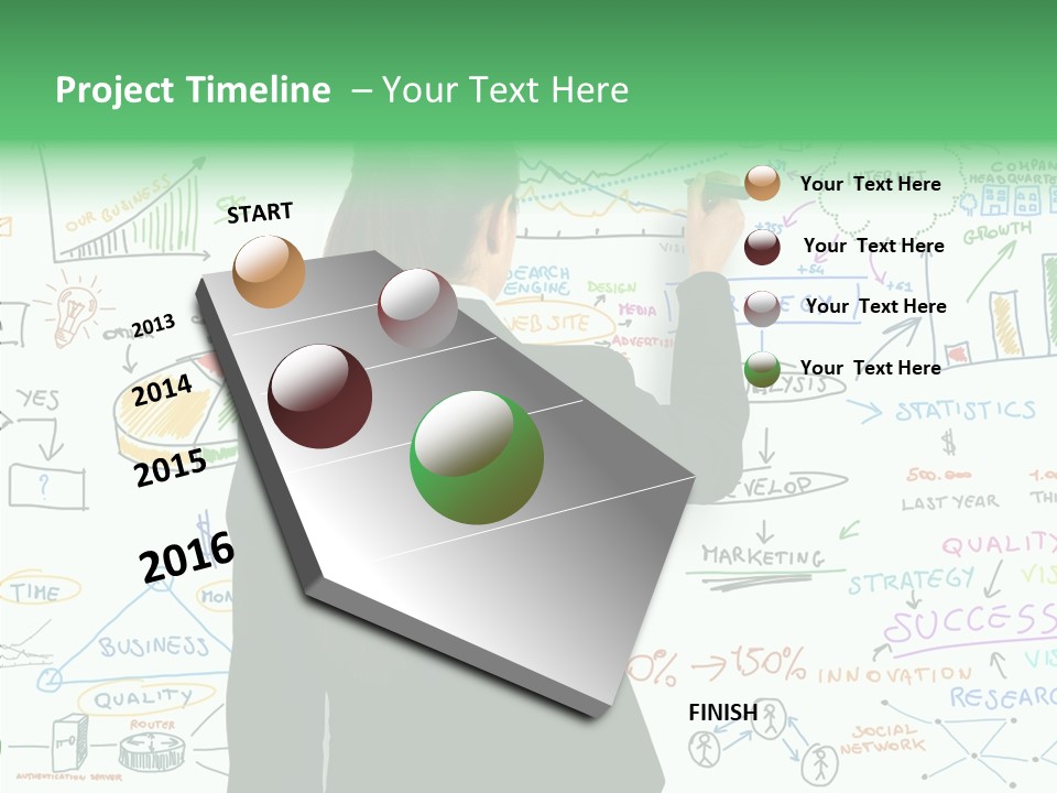 Vision White Phone PowerPoint Template