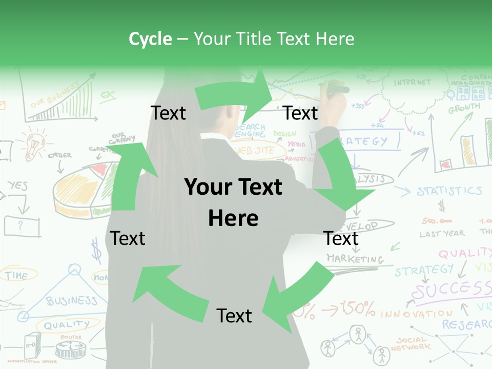 Vision White Phone PowerPoint Template
