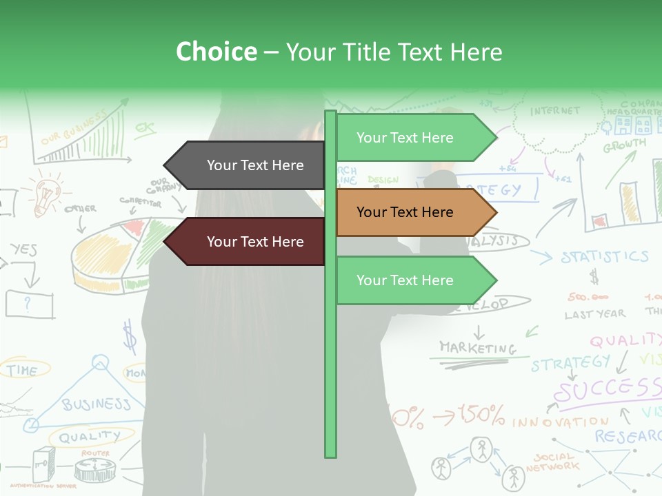 Vision White Phone PowerPoint Template