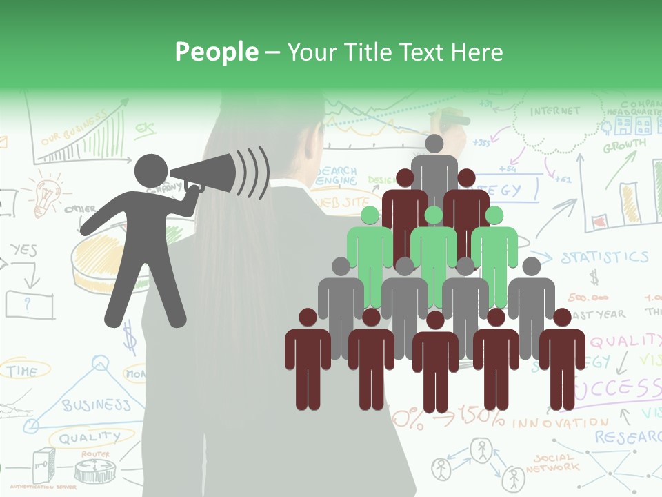 Vision White Phone PowerPoint Template