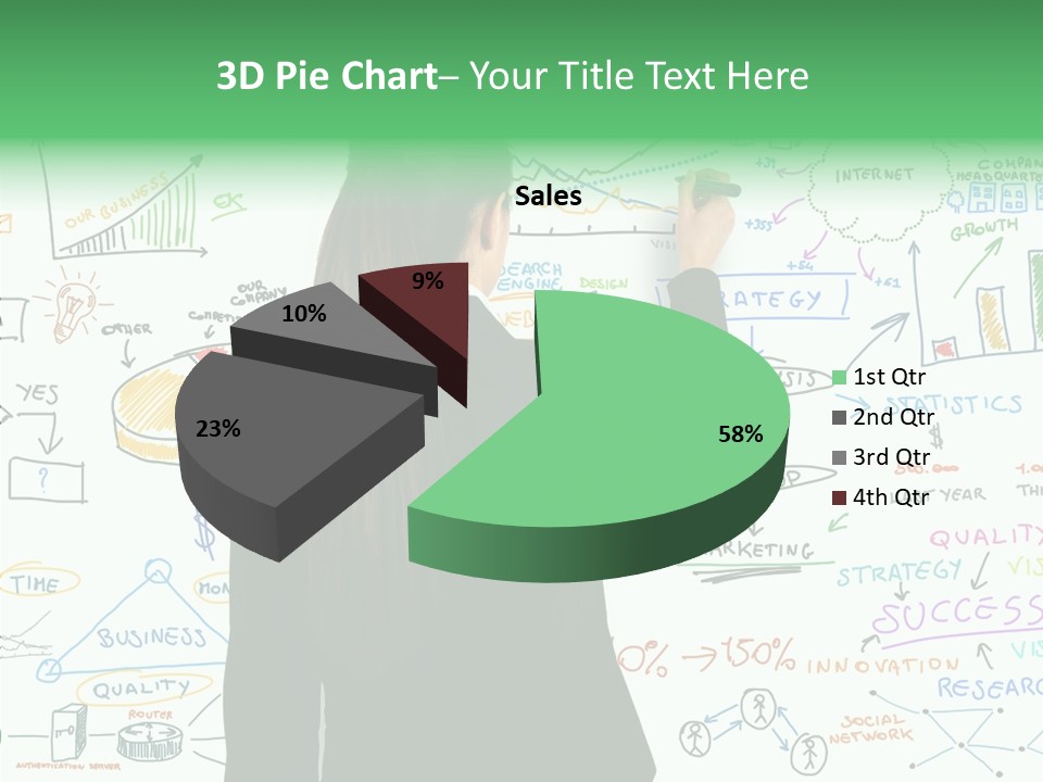Vision White Phone PowerPoint Template