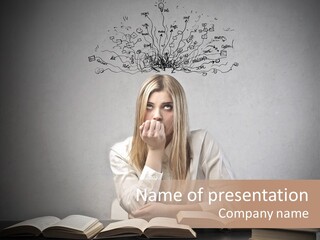 Blonde Doubt Mess PowerPoint Template