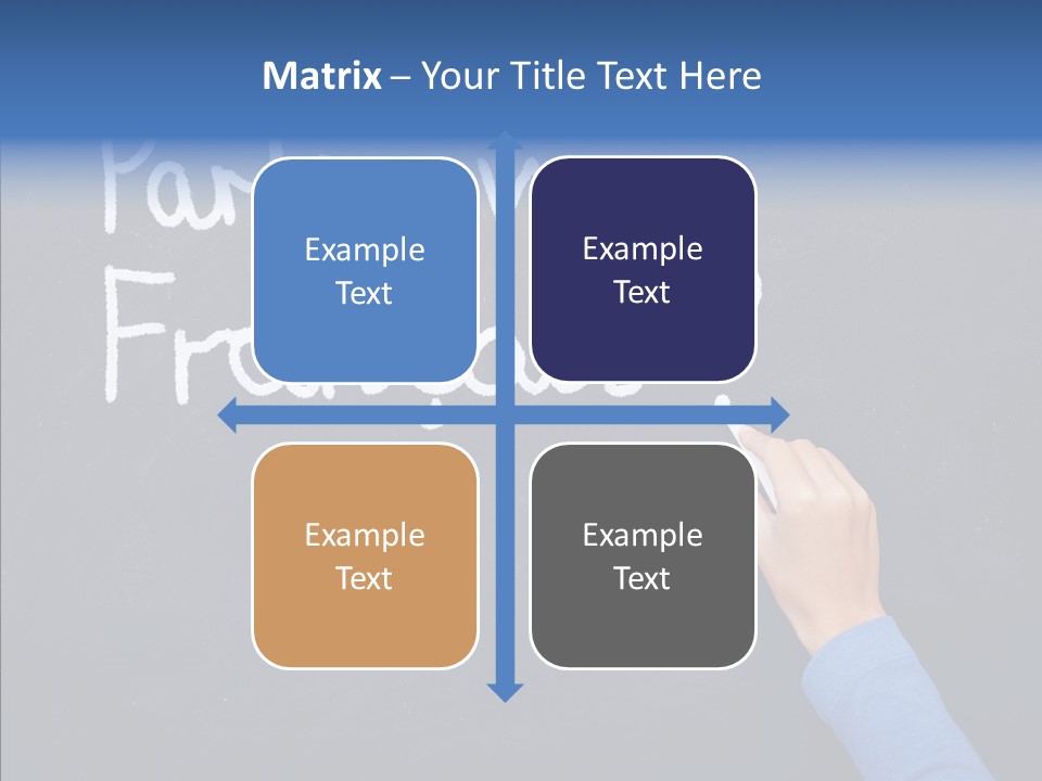 Hand Chalkboard Classroom PowerPoint Template