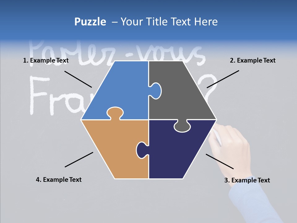 Hand Chalkboard Classroom PowerPoint Template