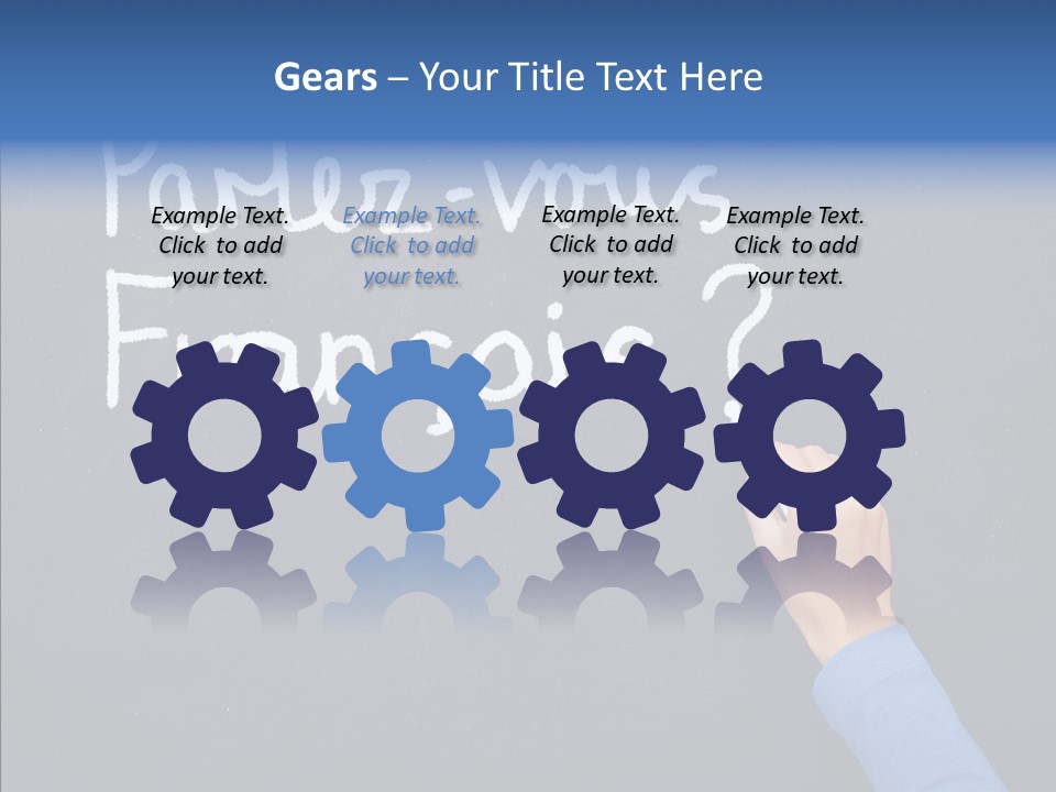 Hand Chalkboard Classroom PowerPoint Template