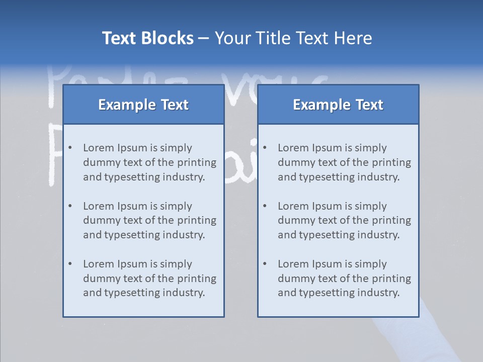 Hand Chalkboard Classroom PowerPoint Template