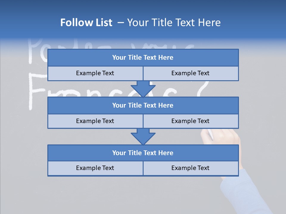 Hand Chalkboard Classroom PowerPoint Template
