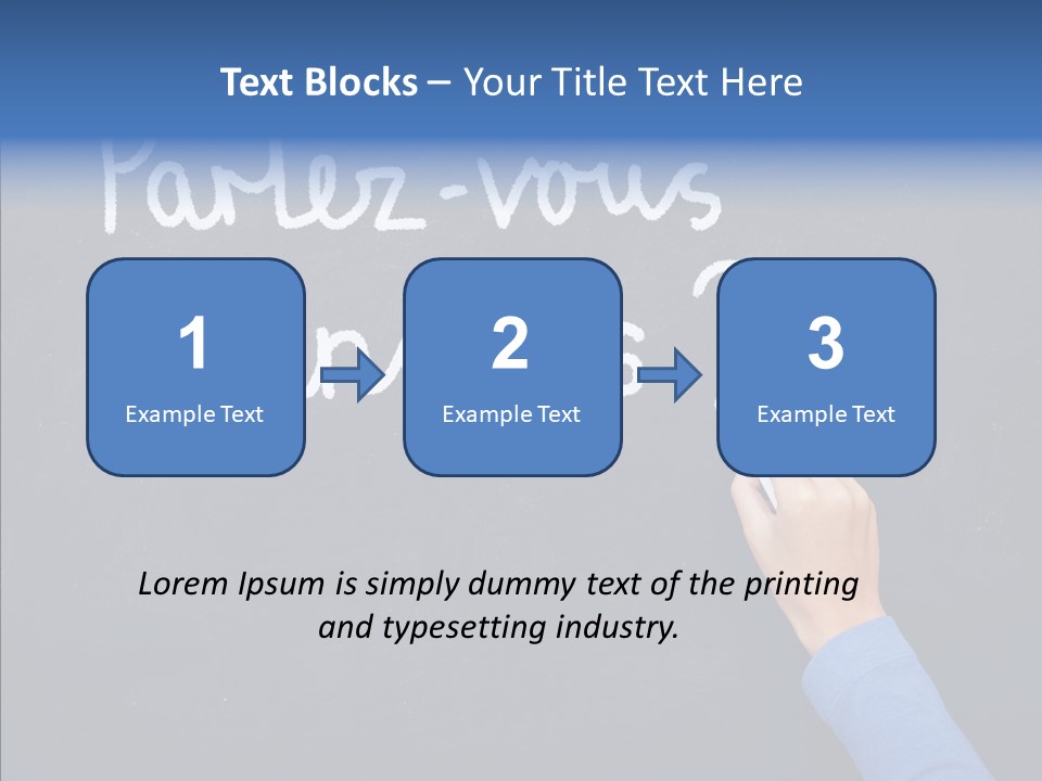 Hand Chalkboard Classroom PowerPoint Template