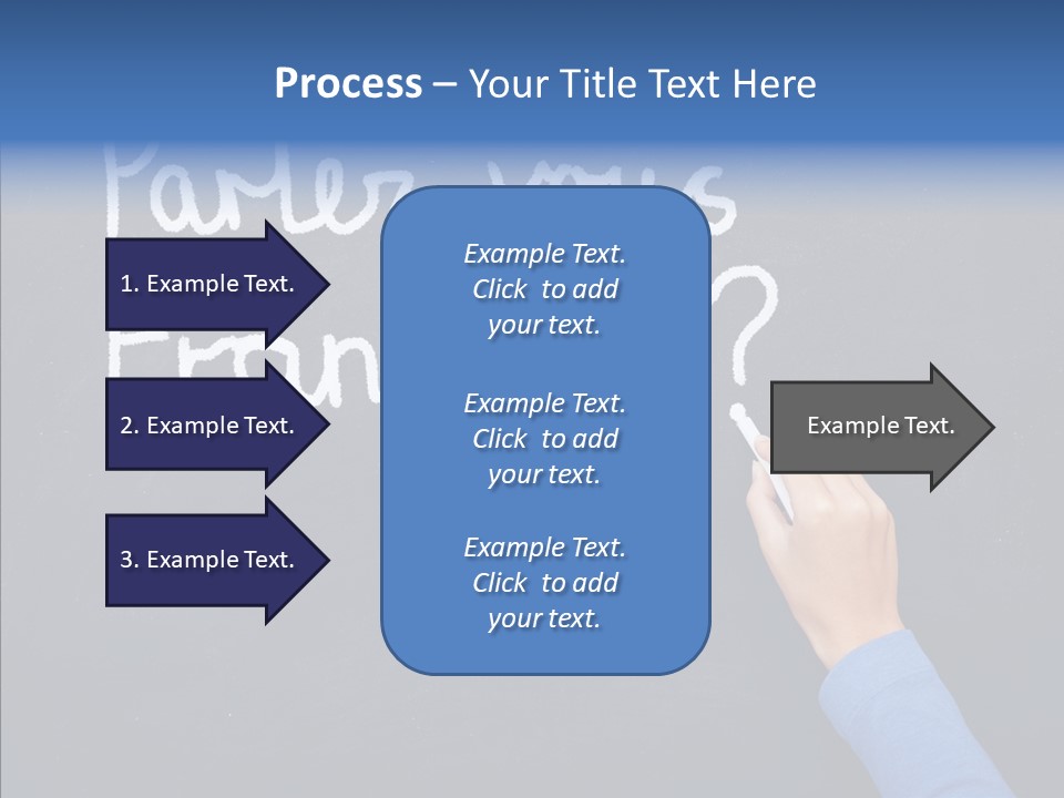 Hand Chalkboard Classroom PowerPoint Template