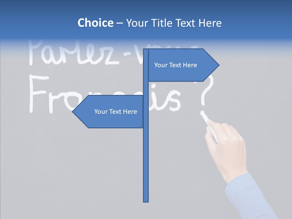 Hand Chalkboard Classroom PowerPoint Template