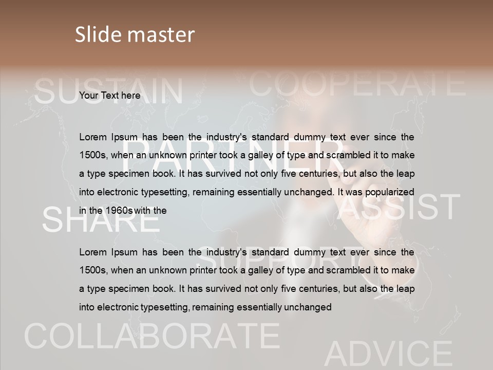 Pointing Text List PowerPoint Template