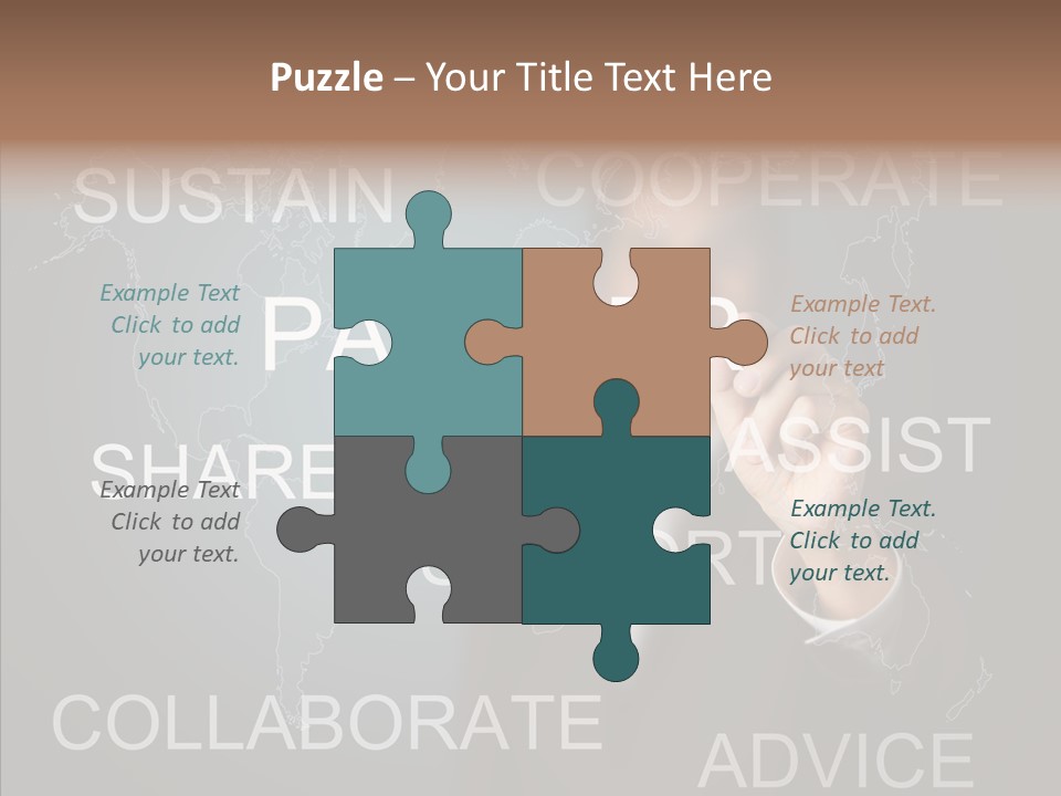 Pointing Text List PowerPoint Template