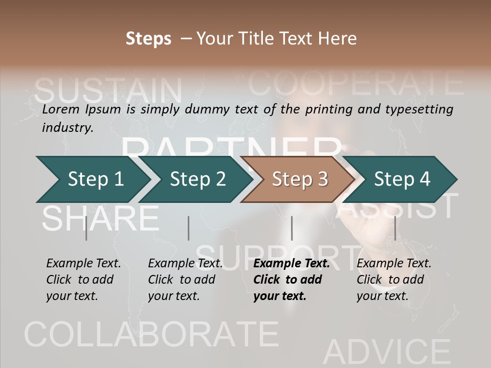 Pointing Text List PowerPoint Template