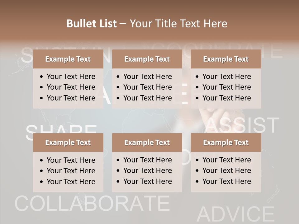 Pointing Text List PowerPoint Template
