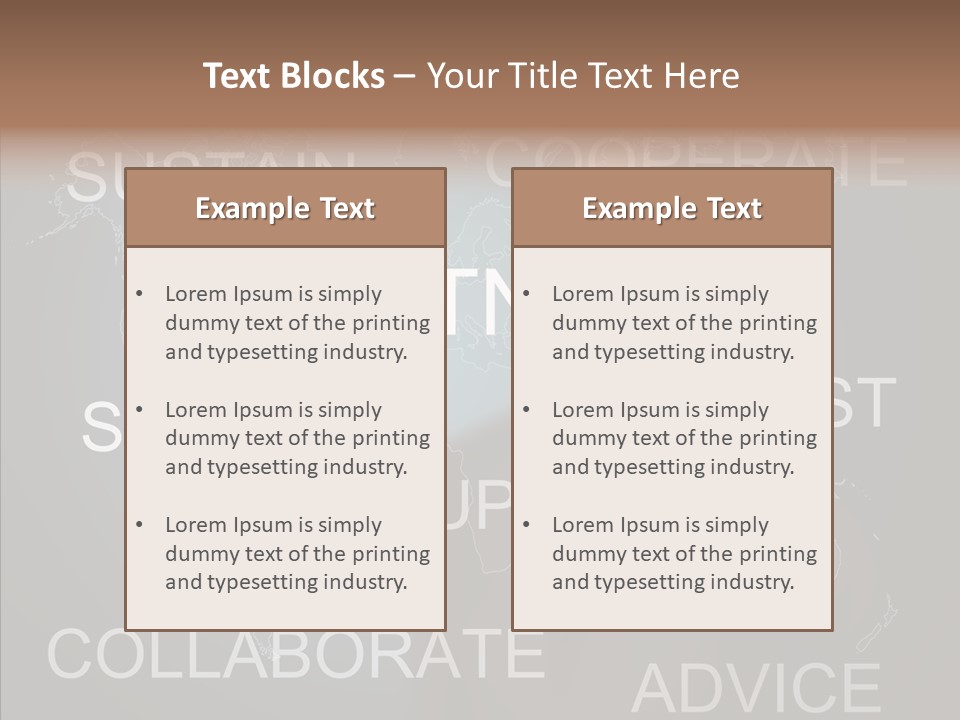 Pointing Text List PowerPoint Template