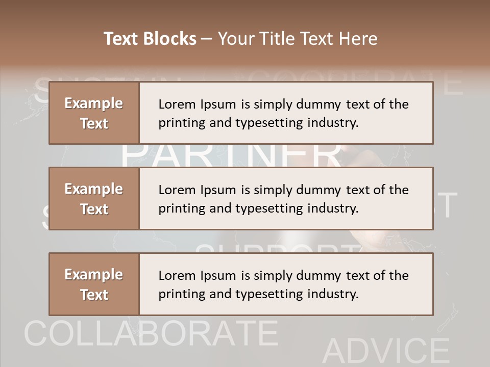 Pointing Text List PowerPoint Template