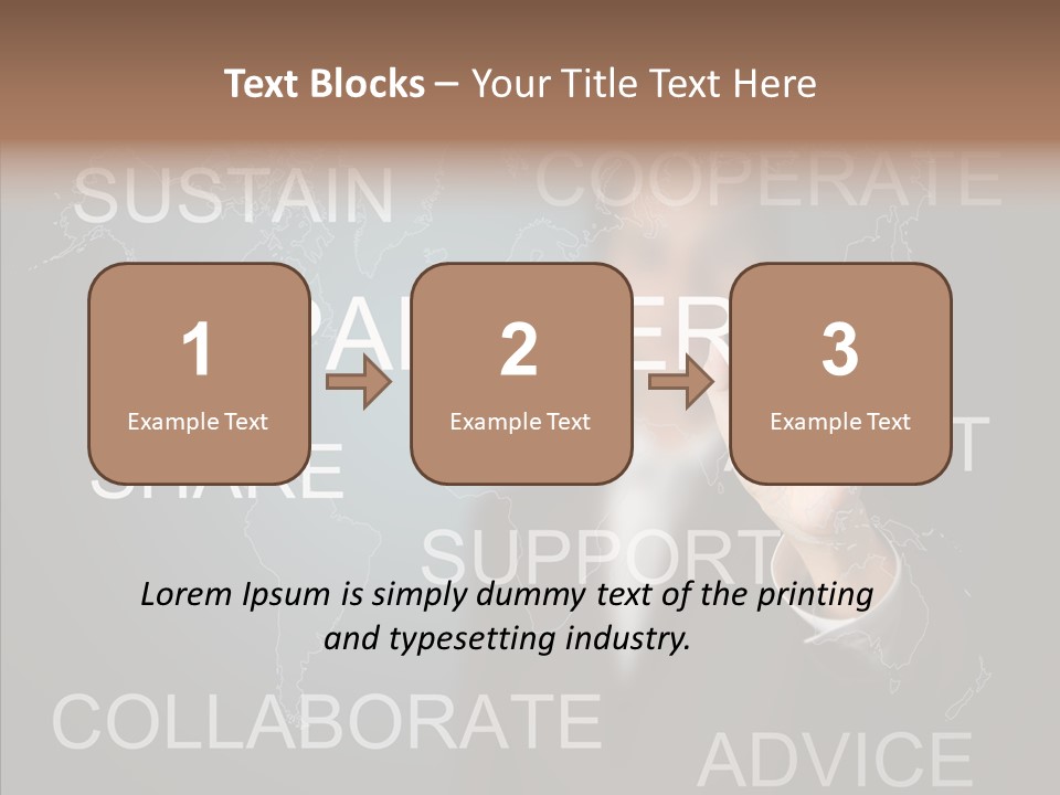Pointing Text List PowerPoint Template