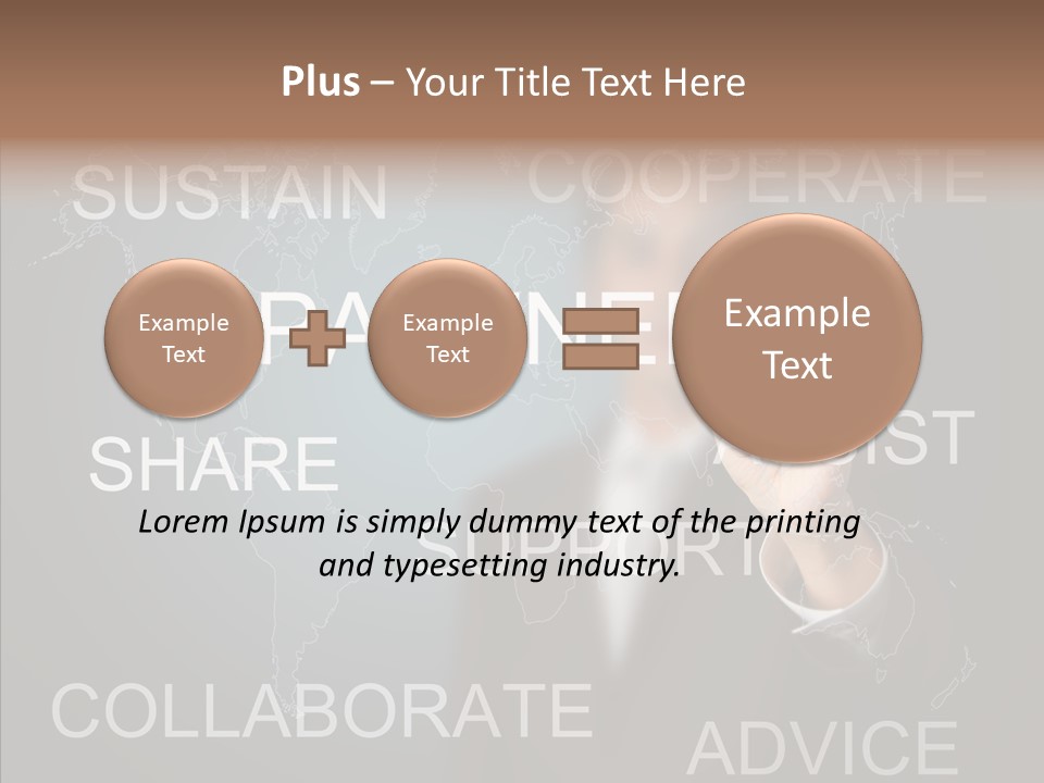 Pointing Text List PowerPoint Template