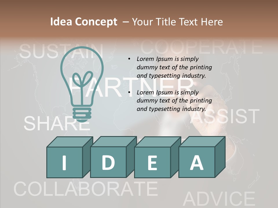 Pointing Text List PowerPoint Template