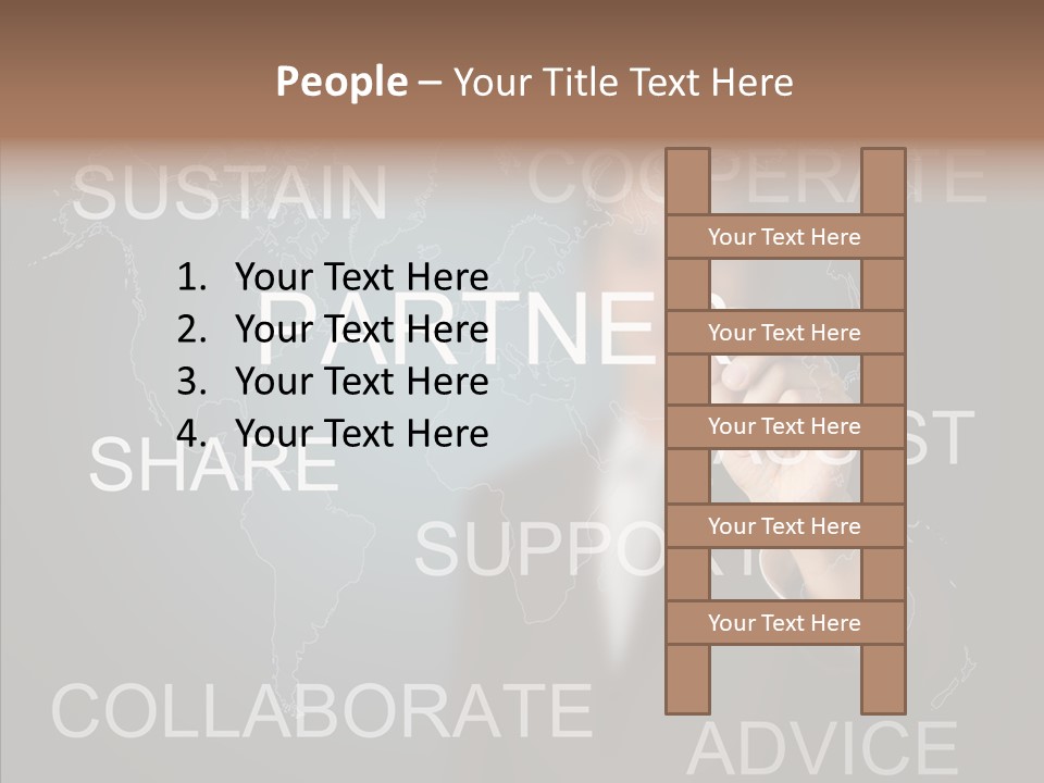 Pointing Text List PowerPoint Template